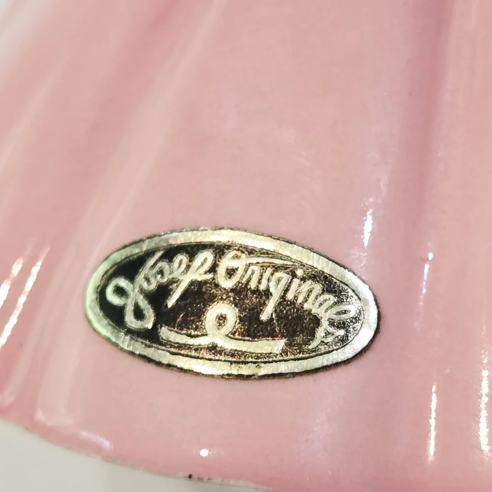 Vintage Josef Originals Pink Dinner Belle Girl with Cake Bell 1950's Beautiful